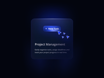 New Task Card app design card design components dark mode darkui dashboard glass ui glassmorphism ios mobile mobile design modern ui new task card pop up project management ui ux web widgets