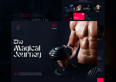 Gym Fitness Website UI/UX Design dark website design fitness landing page fitness web design fitness website gym landing page gym web design gym website landing page design minimal website modern website ui design uiux uiux design ux design web design website website ui design workout website