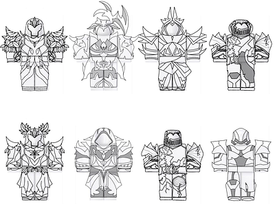 armor sketches graphic design illustration