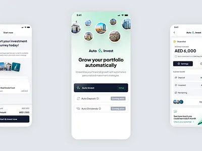 Simplifying Real Estate Investments with AutoInvest app design investment mobile product design real estate ui ux