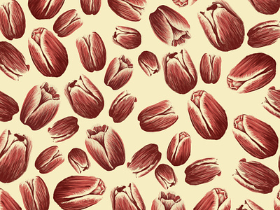 Tulip Mood. Seamless pattern branding design fabric floral flowers illustration pattern red seamless pattern spring textile tulip yellow