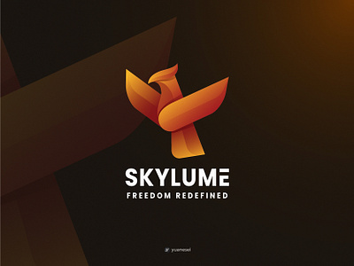 SKYLUME Creative Bird Logo Design animal logo bird bird logo branding colorful fly gradient graphic design iconic illustration logo design mark modern passion poses symbol timeless vector