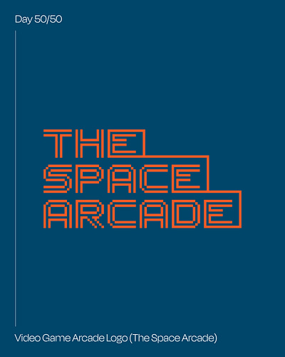 Day 50: Video Game Arcade Logo - The Space Arcade 80s aesthetics arcade logo brand identity branding graphic design logo