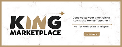 kings marketplace banner graphic design ui