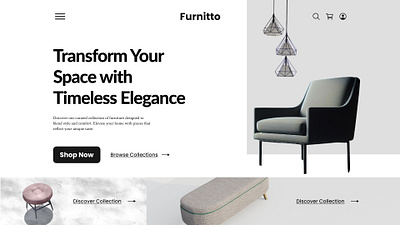 Furniture Store Hero Section ui