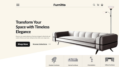 Furniture Store Hero Section ui