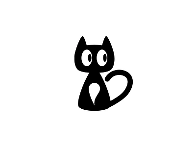 Cute Cat Logo Design cat cat illustration cat logo custom cute design dynamic feline flat graphic design handcrafted handdrawn illustration kitten logo kitty logo minimal modern negative space symbolic