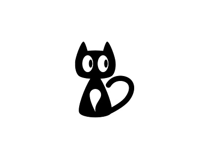 Cute Cat Logo Design cat cat illustration cat logo custom cute design dynamic feline flat graphic design handcrafted handdrawn illustration kitten logo kitty logo minimal modern negative space symbolic