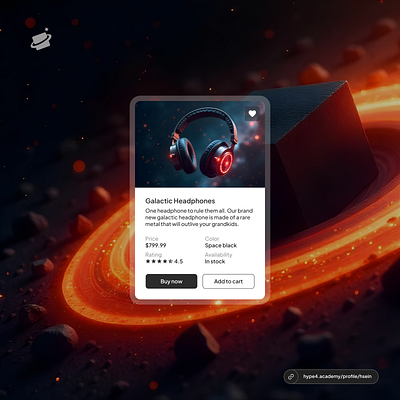 Galactic UI Card + Quick Summary branding graphic design ui