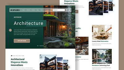 "Elegant Architecture Landing Page Design" architecture cleanui creativedesign earthytones elegantlayout graphicdesign innovativedesign interiordesign landingpage minimalistdesign moderndesign portfoliodesign professionaldesign realestate responsivedesign uiuxdesign userexperience visualaesthetics webinterface websitedesign