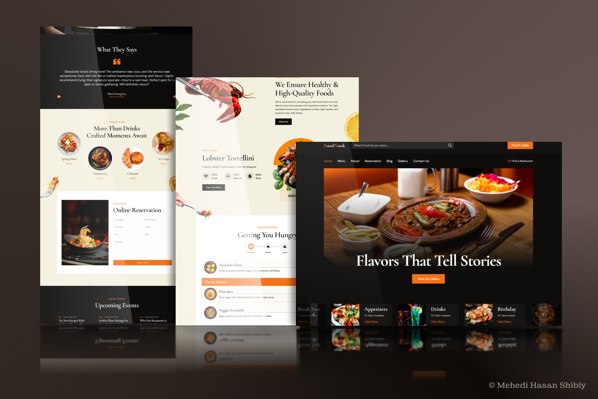 Example of Restaurant Website