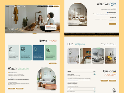 Furnishr Website app design awwwards b2b b2c branding figma flat framer furniture illustration landing material one page parallax responsive ui user interface ux web design webflow