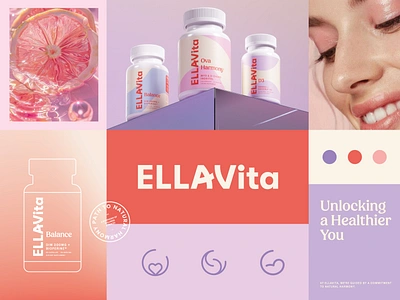 EllaVita Supplement Branding and Packaging Design - Supplement 3d branding feminine inositol logo medical medicine packaging packaging design supplement vitamins