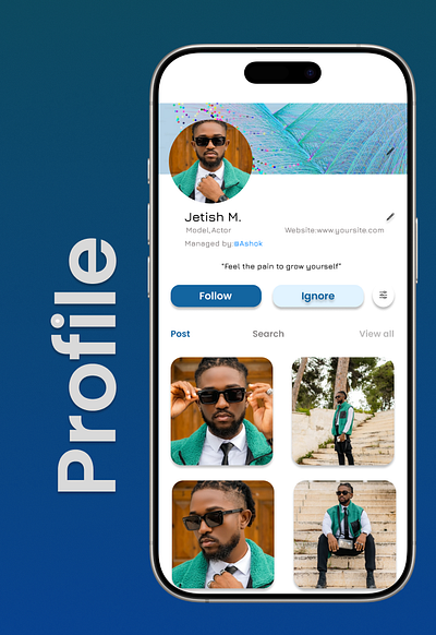 Profile Screen branding dailyui design logo typography ui ux vector