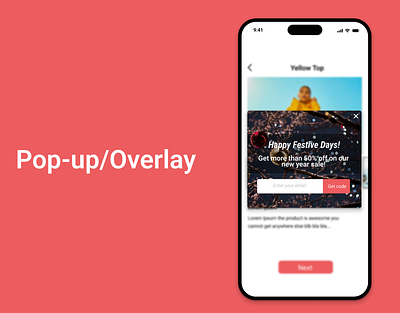 Pop-up/Overlay #DailyUI Challlenge 016 app design dailyui dailyui016 dailyuichallenge figma ui uiux