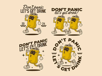 Don't panic let's get drink! artistic beer packaging