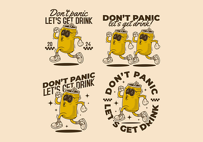 Don't panic let's get drink! artistic beer packaging