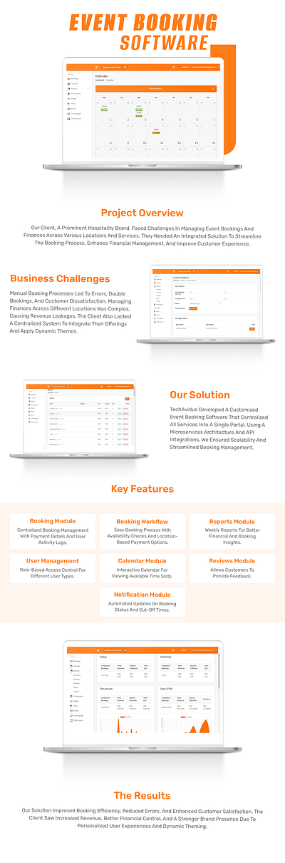 Event Booking Software custom software event booking