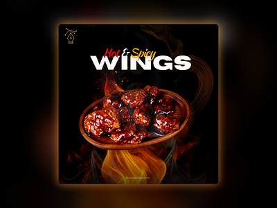 Hot & Spicy Wings - A Flavor Explosion Design..! graphic design