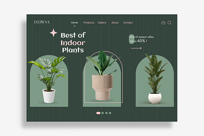 Flower and plant store landing florist flower green minimal plant plant store store ui uiux ux