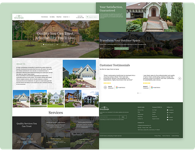 Greens Landscaping Project (Website Development) branding figma ui web development website design wordpress