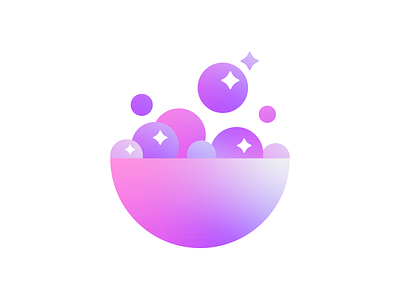 A bowl of new ideas acai berry branding design flat graphic design illustration minimal purple simple tech ui vector