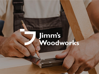 Jimm's Woodworks abstract brand guidelines branding construction facade furniture interior logo minimal pictorial woodwork