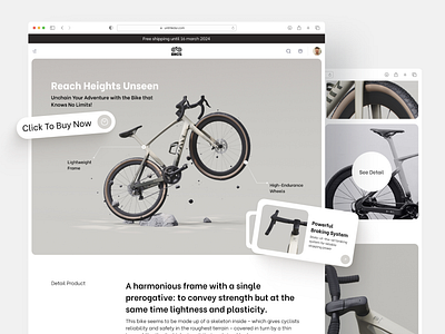 Bicycle shop landing page 🚲 bicycle bicycle shop bikelovers design figma interface landing page product store ui uiux ux web