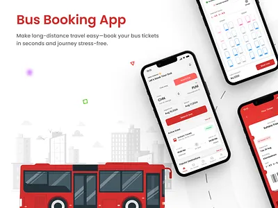 Bus Booking App branding busbooking creative design dailyui design process figma interaction design loginscreen mobile app mobileapp product design red theme ticket ui ui screens uidesign uiscreens uiux userflow userinterface