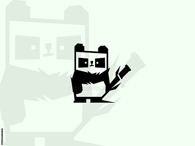 Square Panda animal bamboo bear character design illustration logo logodesign mascot panda square