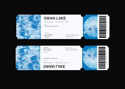 Swan Lake Ticket Design Concept ballet design event ticket figma graphic design minimal design ticket design ui ui design uxui