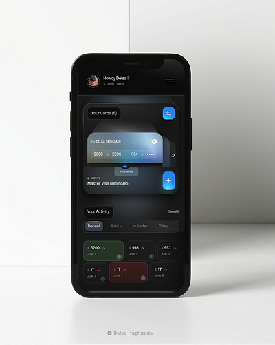 bank card design ui