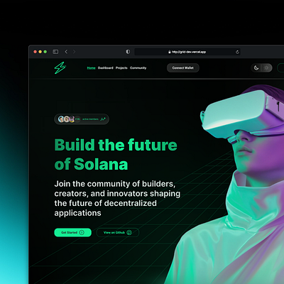 "GRID" Website Design app inspiration crypto inspiration crypto site dark mode design defi defi inspiration degen future glassmorphism grid hero section inspiration landing page landing page design solana ui web app design web3 web3 design inspiration website design