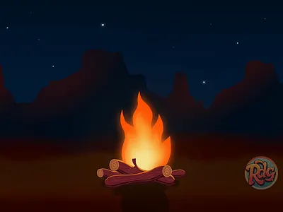 Bringing Calm to Life: Minimalist Campfire Animation 2d animation animated scene animation motion graphics