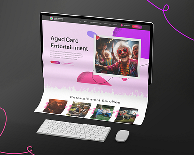 Live Shows Aged Care Entertainment Website branding graphic design illustration inspiration ui ux vector website design