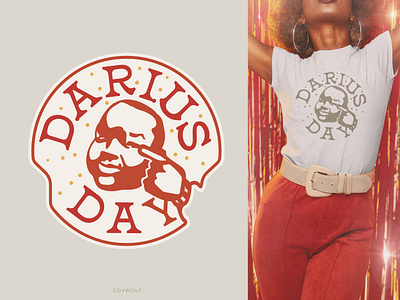 Darius Day Patch Design boho branding clothing graphic design identity design illustration lettering logo logo design logos merch patch design portrait print retro tshirt typography vintage