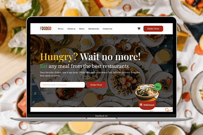 FoodGo; A Food menu & delivery Landing Page dailyui design figma landingpage ui uiux design ux website