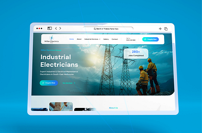 Miller Electrics Website animation branding design electricity website graphic design illustration logo ui ux website website design