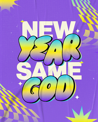 New Year, Same God | Christian Poster christian