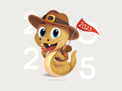 2025 - Year of Snake... and adventures! 2025 cartoon character children cute illustration kawaii kids mexico new year personaje serpente serpiente snake 蛇