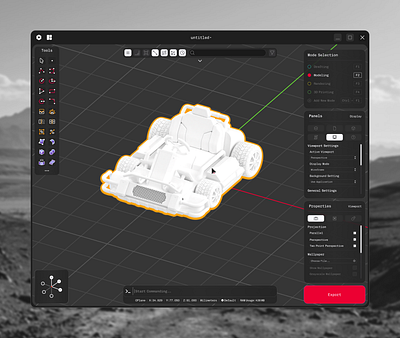 Rhinoceros 3D UI/UX Redesign 3d app design graphic design ui ux