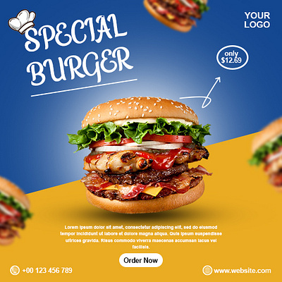 Special Burger design graphic design product design social media postr