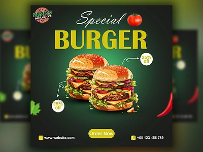 Special Burger design graphic design product design social media postr