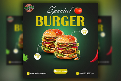 Special Burger design graphic design product design social media postr