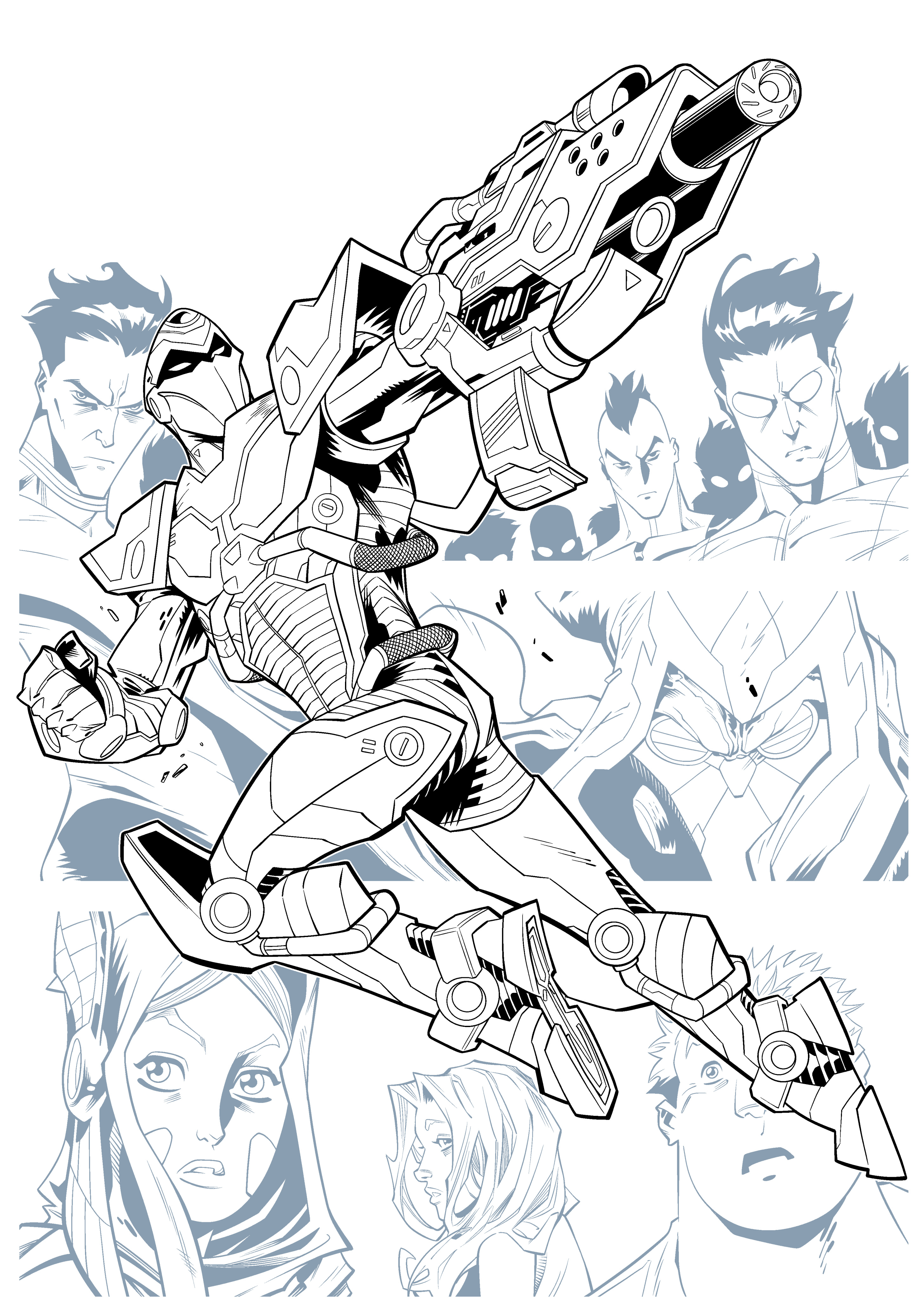 Example of Comic Book Inking