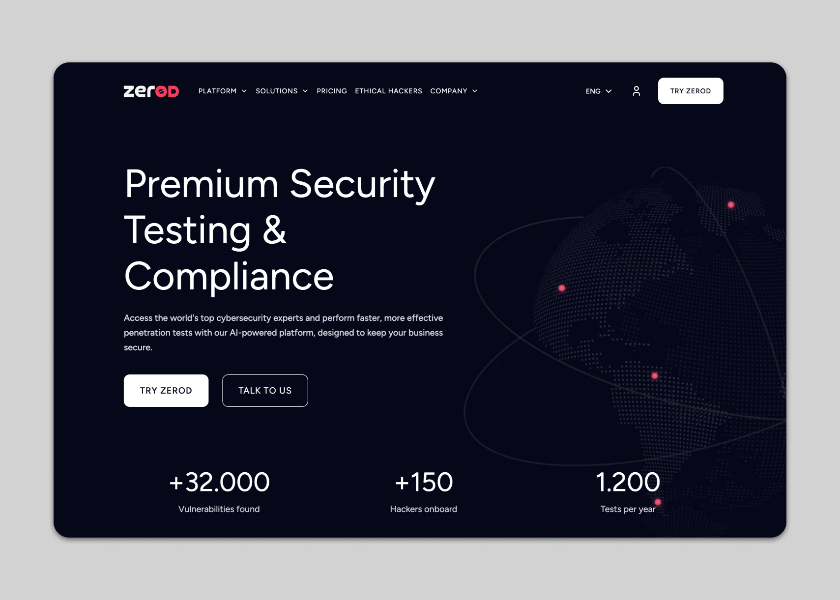 Zerod Website Redesign animation cybersecurity cybersecurity design hacking pentesting scan tools security testing ui ux web design web ui webflow