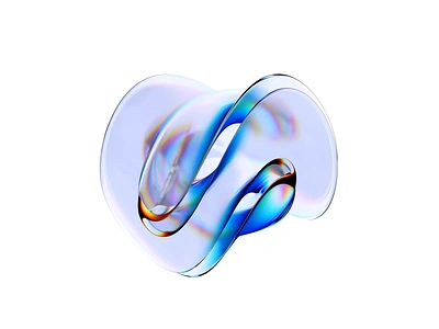 Abstract shape 3d abstract animation blender branding cover design elegant endless futuristic glass holographic identity iridescent loop motion graphics refraction render shape