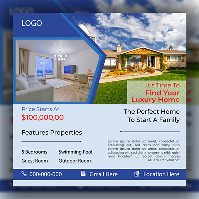 Real-estate Design add design advertiseing designtemplate foryou foryoupage graphic design graphics home house media post real estate design template real estatedesign realestate social social media post design