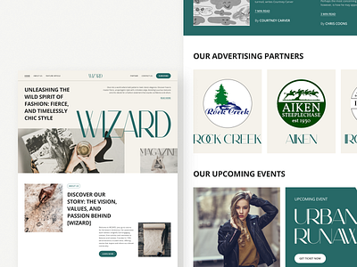 🎨Wizard Magazine - Landing Page Design🎨 animation branding dribbble editorialdesign fashionwebsite graphic design landing page design landingpage logo magazinedesign motion graphics ui uiux webdesign website