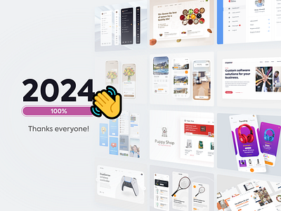 2024 - thanks everyone! 2024 dailyui design modern thanks ui ux